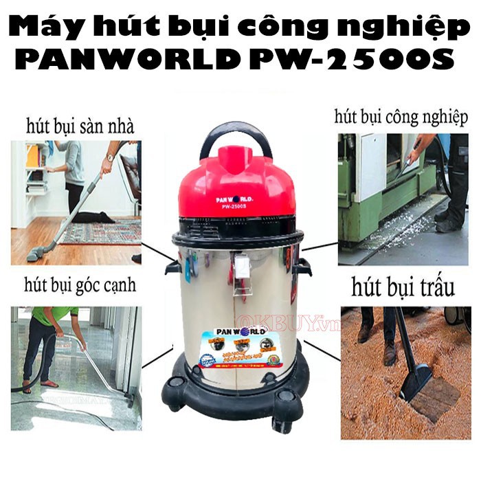 [Mã ELHA22 giảm 6% đơn 300K] Máy hút bụi khô và nước Panworld PW-2500S