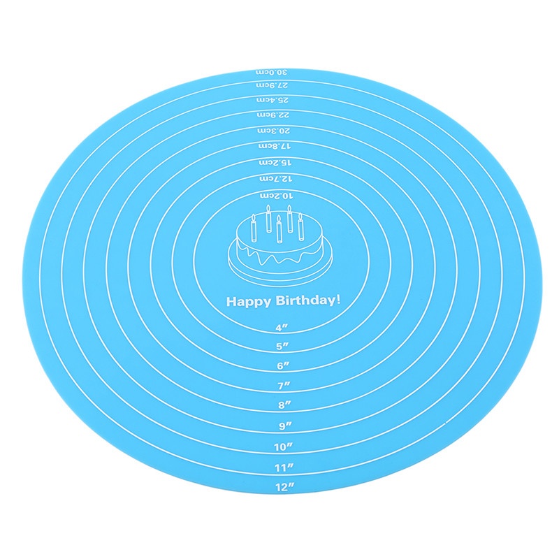Thảm dùng cho làm bánh hình tròn bằng silicon 30cm