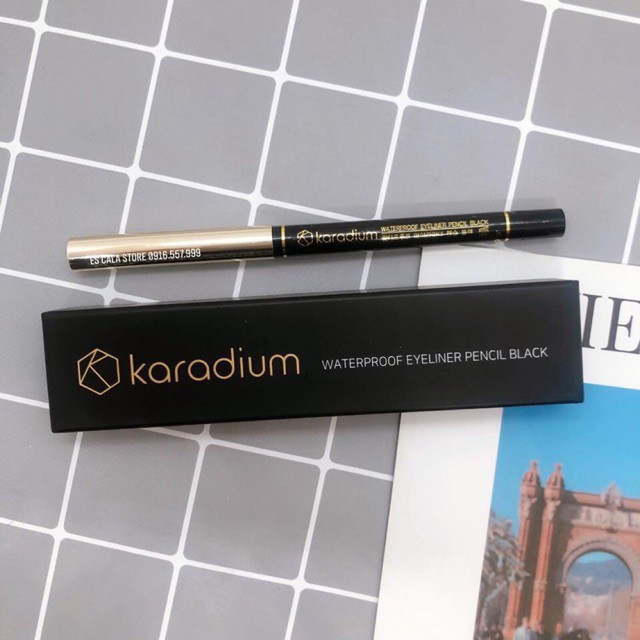 Bút chì kẻ mắt chống trôi Karadium Waterproof Eyeliner Pencil Black | BigBuy360 - bigbuy360.vn
