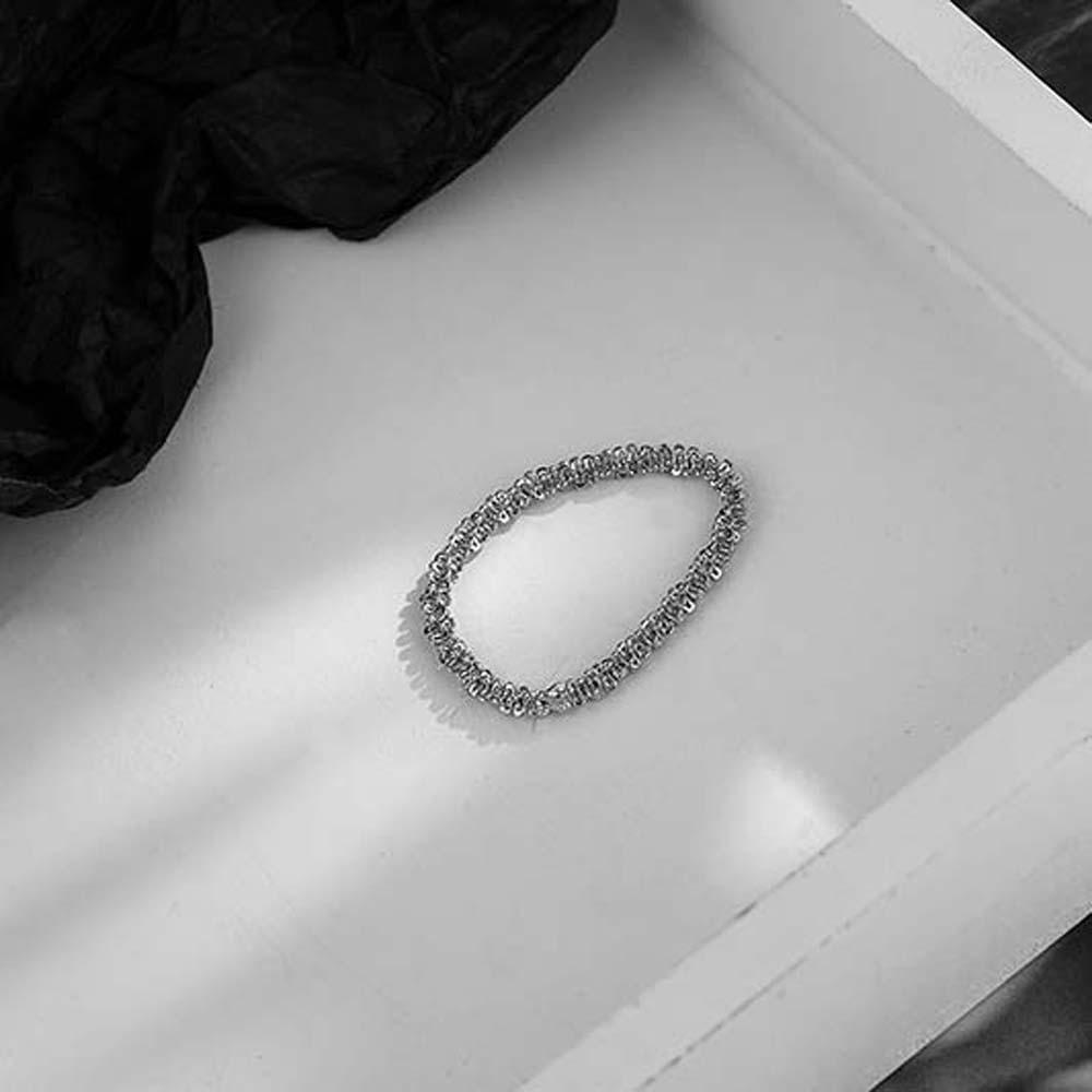 FORBETTER Nhẫn Dây Xích Bằng Đồng Lấp Lánh Thời Trang Cho Nữ