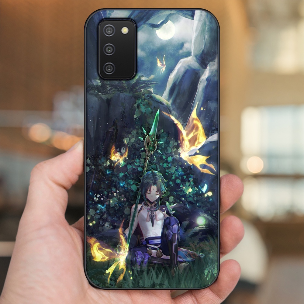 Ốp lưng Samsung A03S viền đen in hình Xiao Genshin Impact