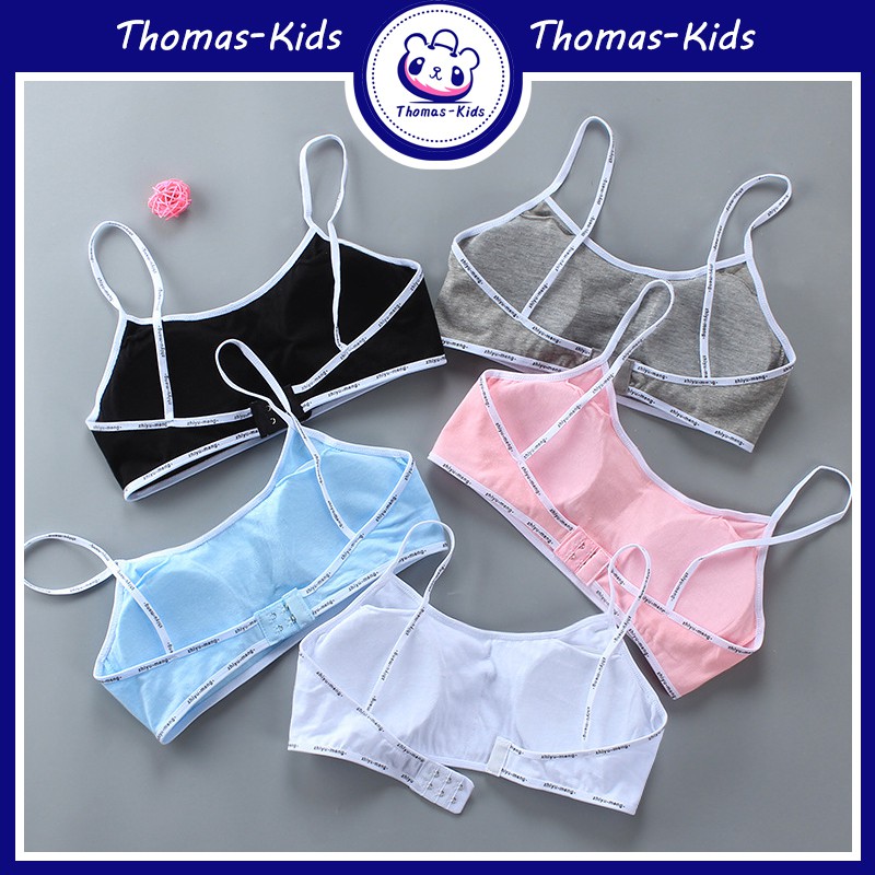 Áo lót cotton có dây điều chỉnh thoải mái thời trang dành cho bé gái từ 10-16 tuổi B217