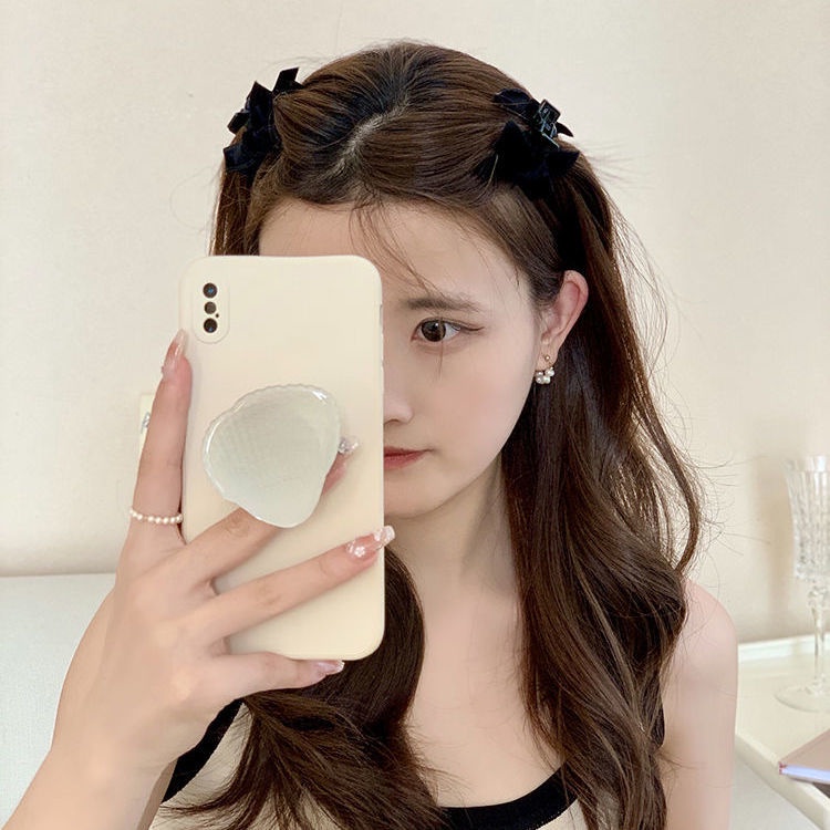 Kẹp Tóc Vải Màu Đen Phong Cách Hàn Quốc 2022 Xinh Xắn Cho Bé Gái