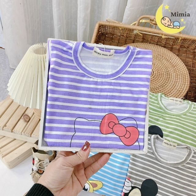 Đồ Bộ Minkymom Cho Bé Trai, Bé Gái Nhiều Màu Sắc, Bộ Thun Lạnh Trẻ Em Hình Thú Đáng Yêu Bé 0 1 2 3 4 5 6 Tuổi- MIMIA