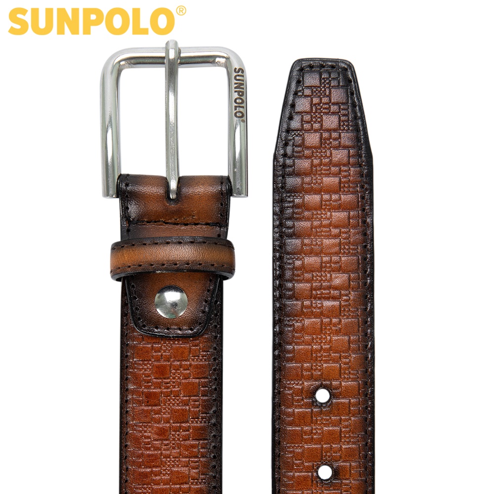 Thắt lưng nam da bò SUNPOLO BSMK45- 3 Phiên bản màu