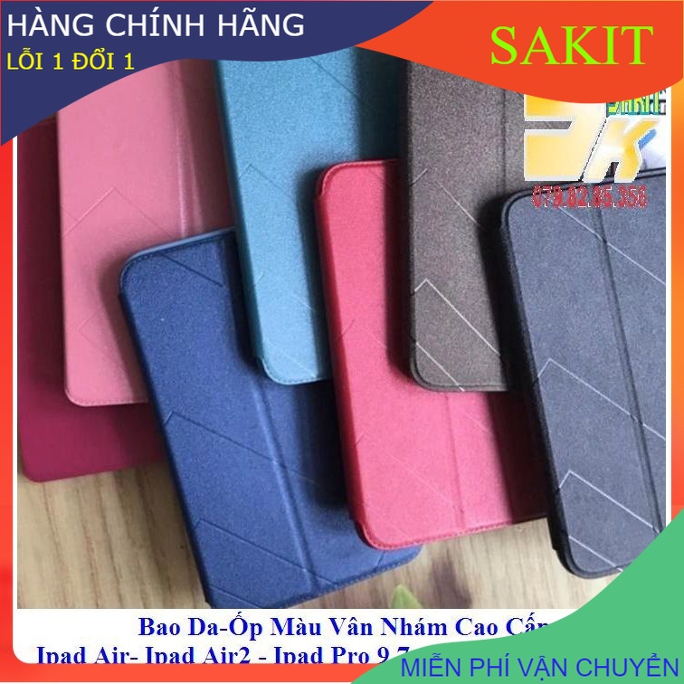 Bao da- ốp màu vân nhám cao cấp ipad 5 / 6 ipad air- ipad air2 - ipad pro 9.7 (ipad gen 5- gen 6)