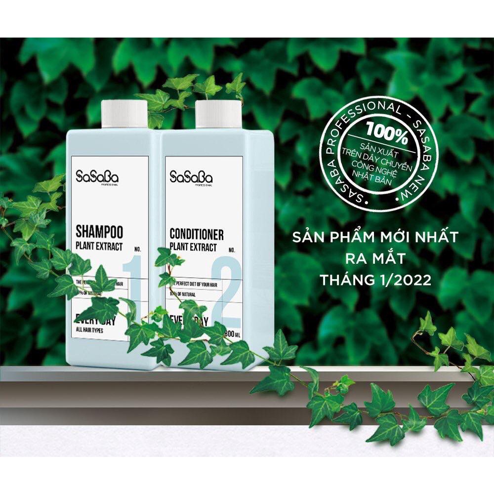 Dầu gội xả hoàn hình SASABA New 800ml chính hãng