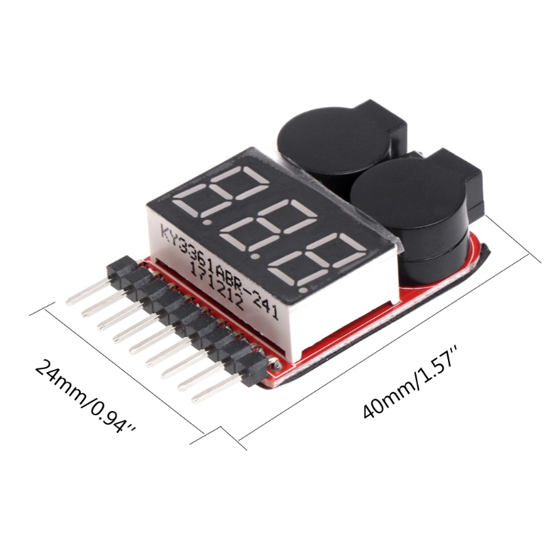 Mô Đun Kiểm Tra Còi Báo Động 1S-8S 2 Trong 1 Li-ion RC