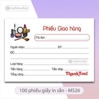 Phiếu giao hàng MS26