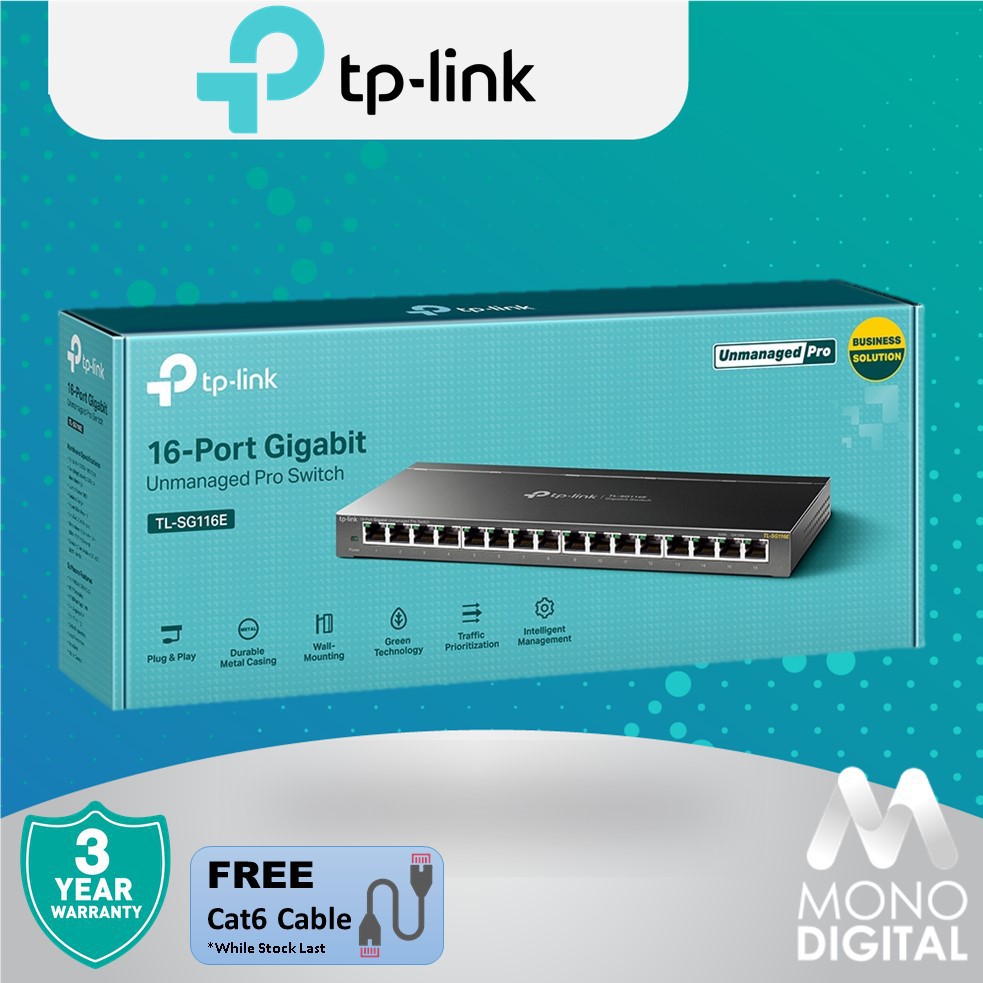 Bộ Chia Mạng TP-Link 16 cổng Gigabit TL-SG116 - Hàng Chính Hãng