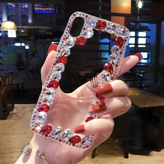 [IB DÒNG ĐT]Ốp lưng handmade đính đá ĐỎ