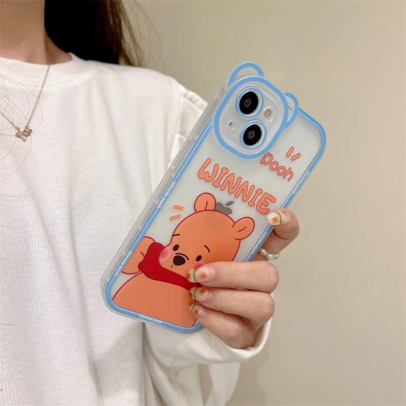 Ốp Điện Thoại TPU Dẻo Họa Tiết Hoạt Hình Winnie The Pooh Cho IPhone 11 12 Pro 13 Pro Max XS Max X XR 6 7 8 Plus