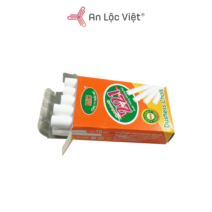 Phấn ghi bảng MIC 10 viên - Phấn viết không bụi