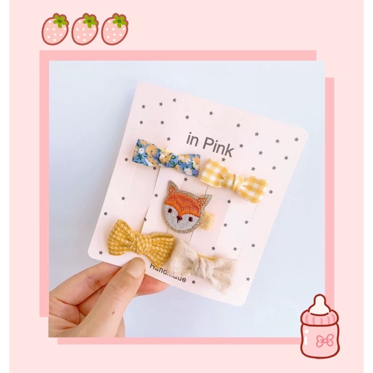 Kẹp Nơ dễ thương cho bé [5cái]