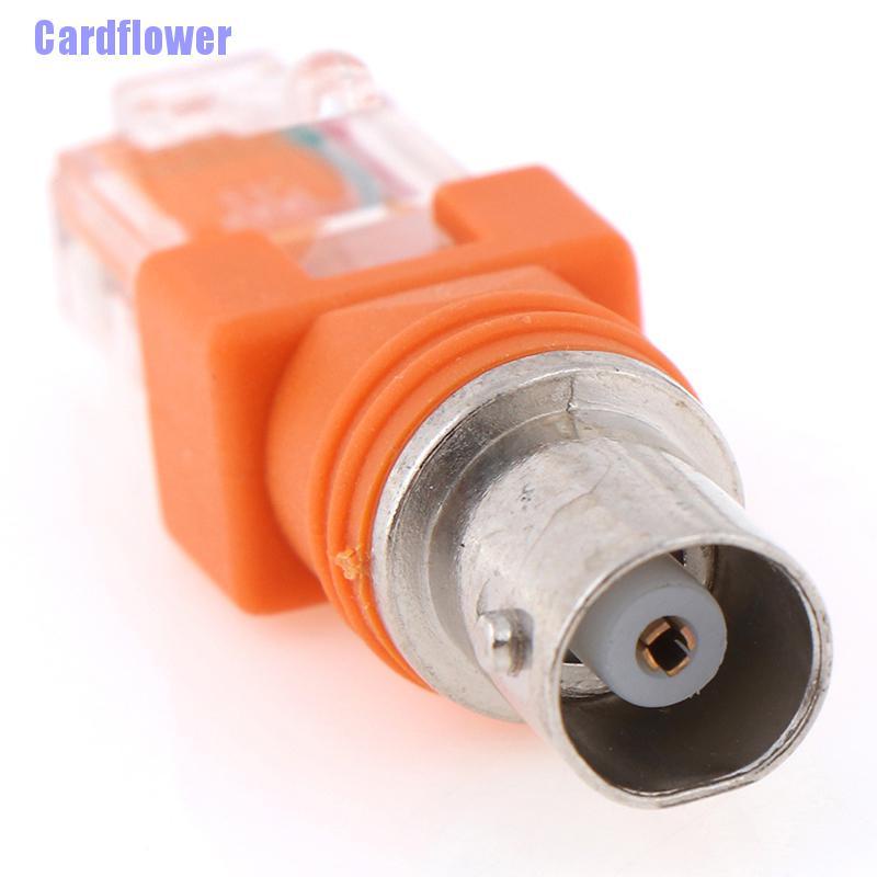 Cardflower  1pcs BNC Female to RJ45 Male Coaxial Coax Barrel Coupler Adapter