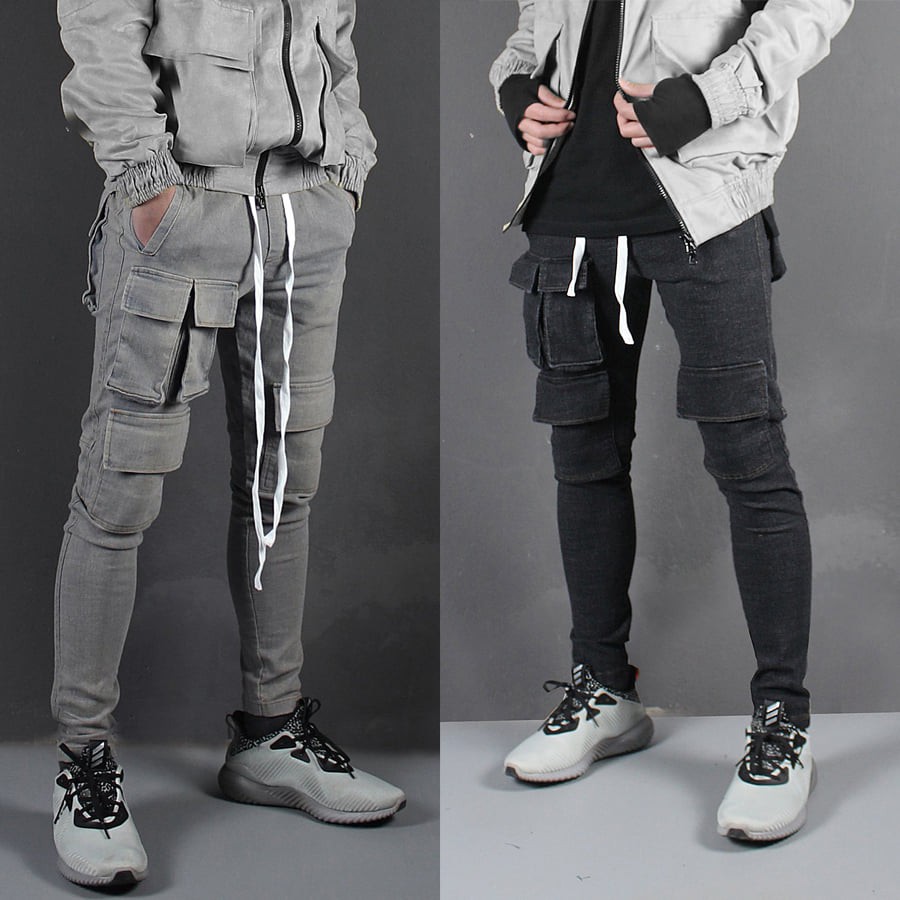 Quần jogger jean túi hộp Lexuza 089