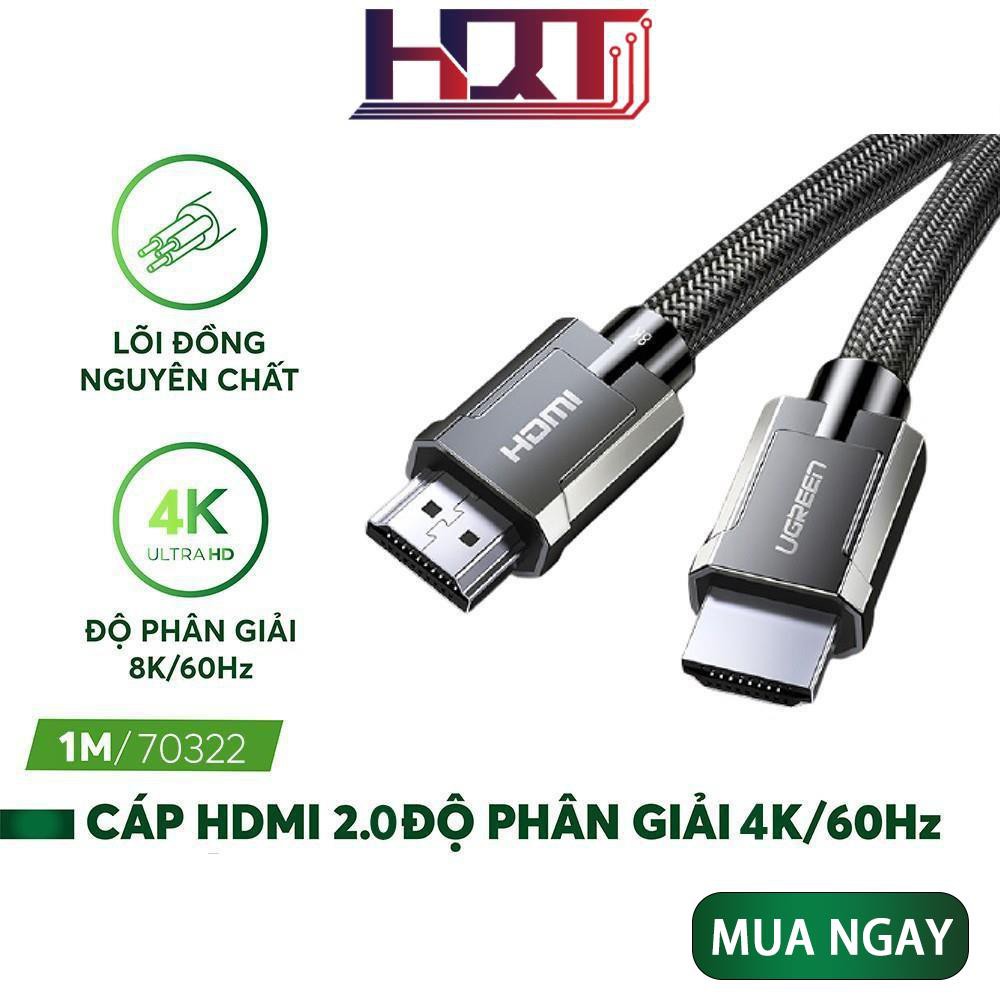 Cáp HDMI 2.0 độ phân giải 4K 60Hz cao cấp dài 1-2m UGREEN HD136
