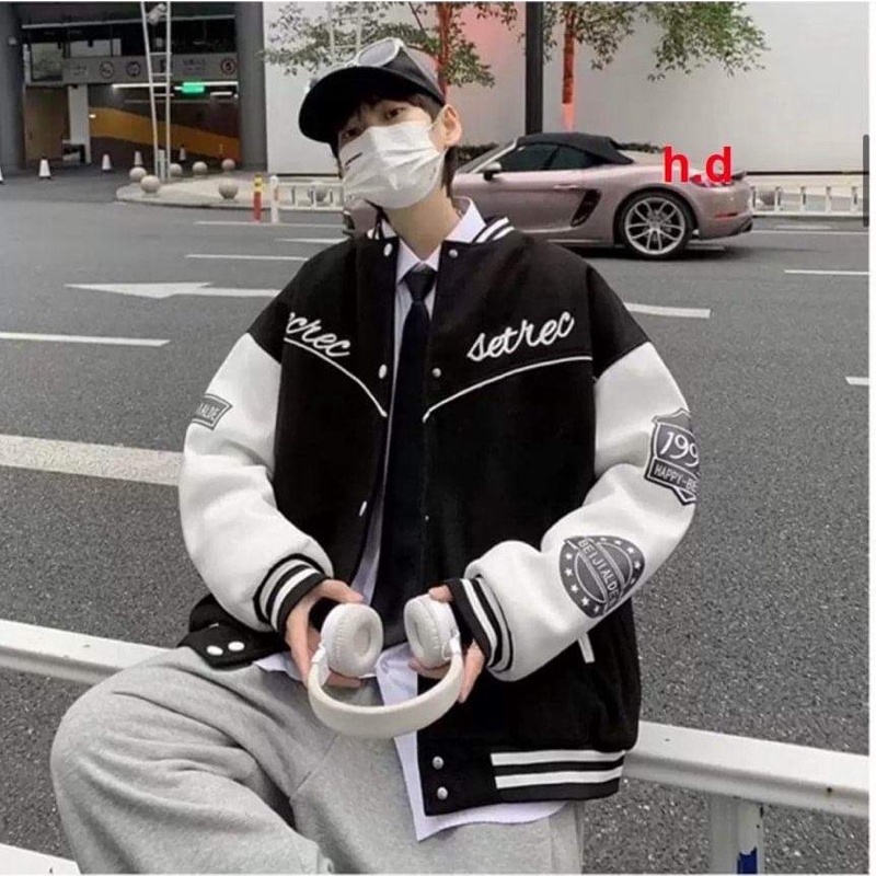 Áo khoác bomber happy HD12