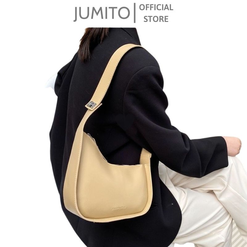 Túi xách nữ kẹp nách cầm tay da pu siêu bền basic JUMITO AA1336