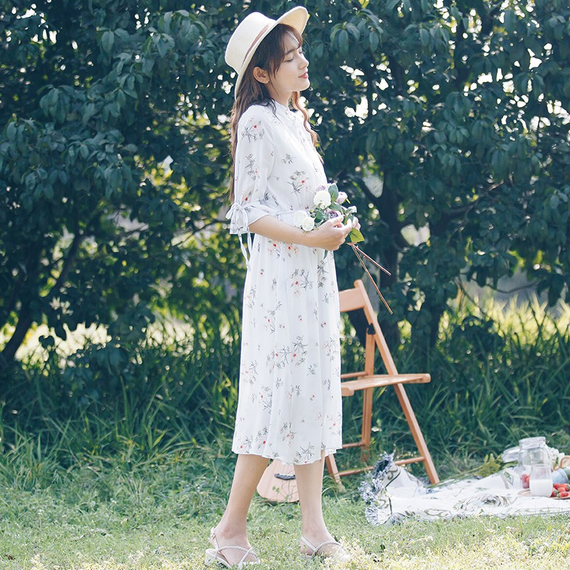 Váy voan hoa tiểu thư Ulzzang siêu xinh - A372 | BigBuy360 - bigbuy360.vn