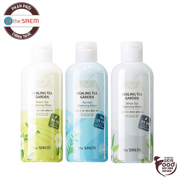 tuan203 Nước Tẩy Trang Chiết Xuất Từ Các Loại Lá Trà The Saem Healing Tea Garden Cleansing Water 300ml tuan203