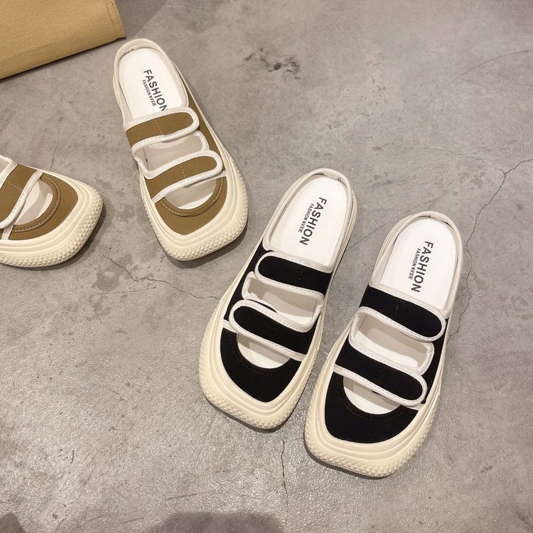 Fashionable New Velcro Ulzzang Canvas Lazyshoes Sneaker