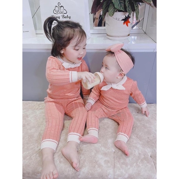 Bộ len hàng Quảng Châu cho bé gái
