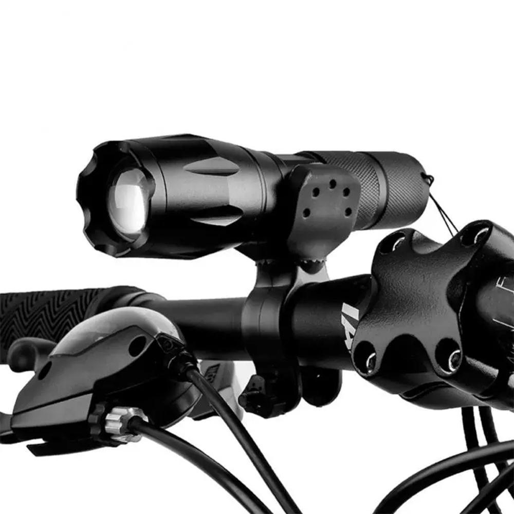 AUGUSTINE Bicycle Part Bicycle Front Light Clip Black 360 Rotation Flashlight Holder U style Cycling Lamp Mount Light Bracket Bicycle Accessories Flashlight Stand Bike Light Torch/Multicolor