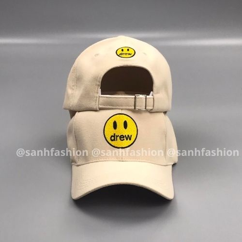 Mũ lưỡi trai thêu hình mặt DREW Nón kết chất nỉ cao cấp thời trang form unisex nam nữ K27