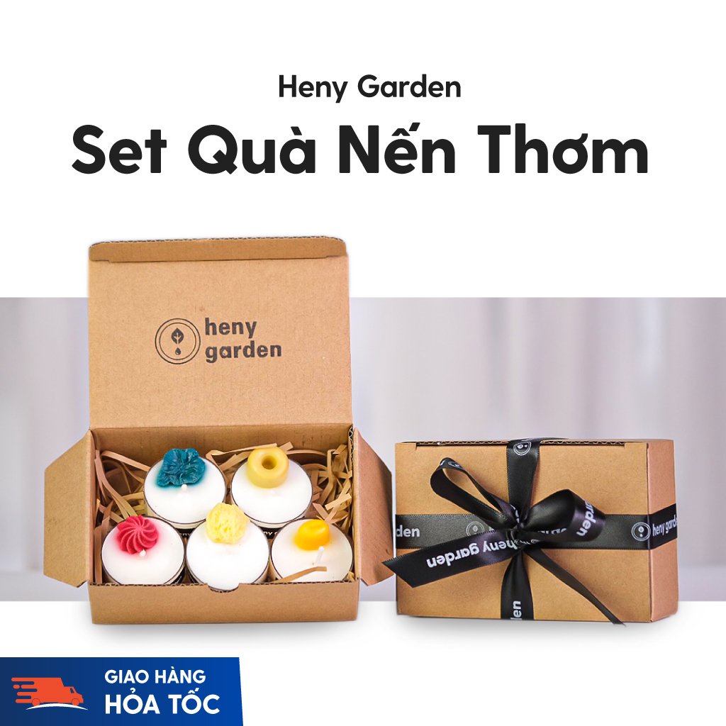 Set Nến Thơm Quà Tặng Ready-To-Go HENY GARDEN Dễ Ngủ