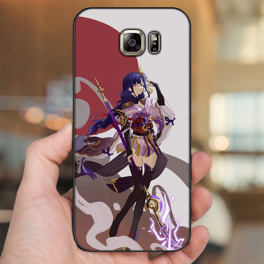Ốp lưng Samsung Note 5 viền đen in hình Raiden Shogun Genshin Impact