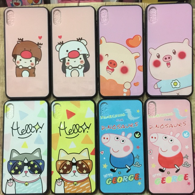Ốp iPhone XS MAX viền dẻo lưng full bóng họa tiết 4D siêu kute