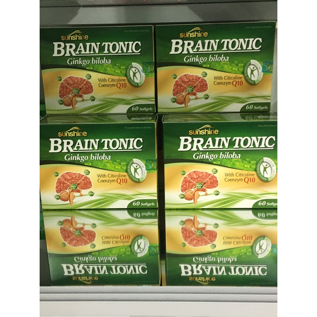 BỔ NÃO GINKGO BILOBA BRAIN TONIC - Hỗ trợ tăng cường tuần hoàn não, bổ huyết, phá tan cục máu đông. Hộp 60 viên