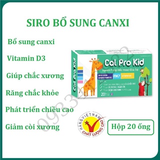 Cal Prokid Hộp 20 ống x 10ml, Siro bổ sung canxi, vitamin D3, giúp xương