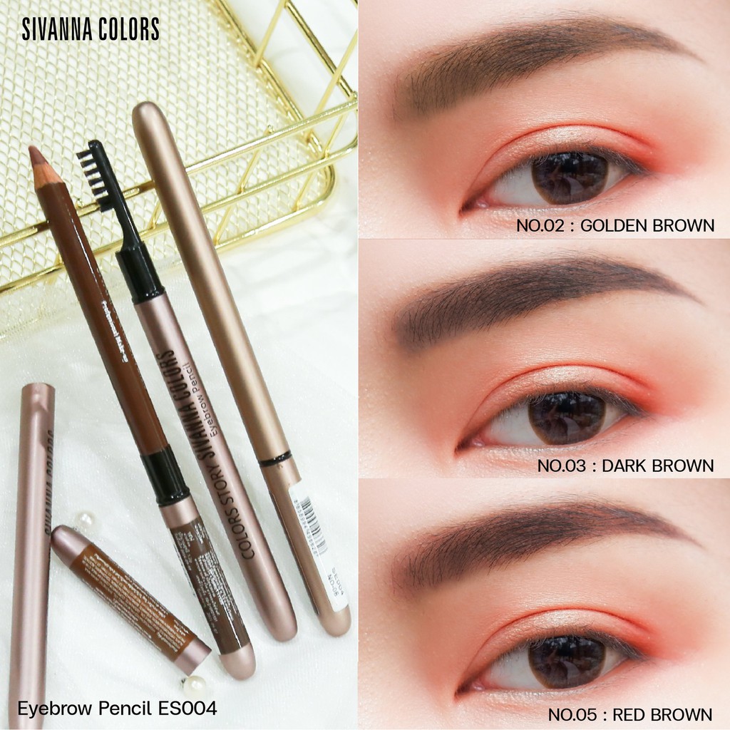 Chì kẻ mày Sivanna Colors Story Eyebrow Pencil  || ES004 NỘI ĐỊA THÁI