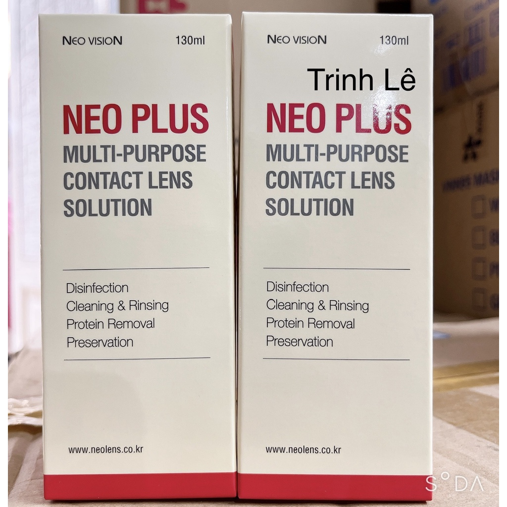 Nước ngâm kính áp tròng Neo plus Hàn Quốc- nước rửa lens mắt- tân bình.
