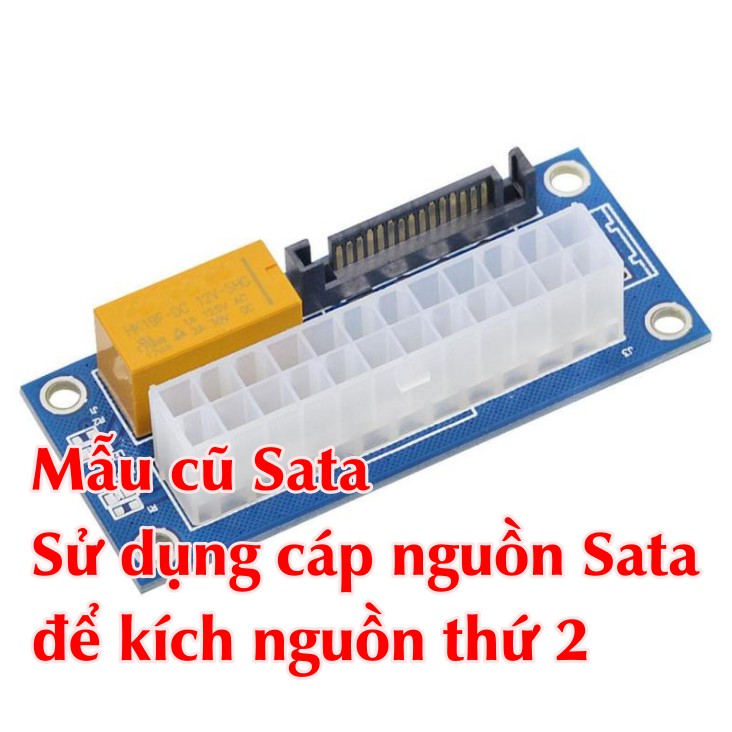 Combo bộ kích Dual nguồn và dây cáp chuyển 4 pin sang VGA 6 pin 8 pin kéo RX570, RX580 thay nguồn 500w, 550w, 600w