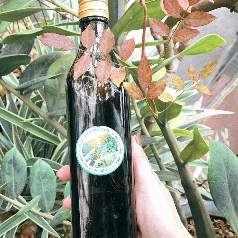 Xì dầu Ngưu Bàng (500ml) - Xì dầu Vườn Dược Liệu Sóc Sơn, dùng để chấm hoặc làm gia vị trong nấu ăn