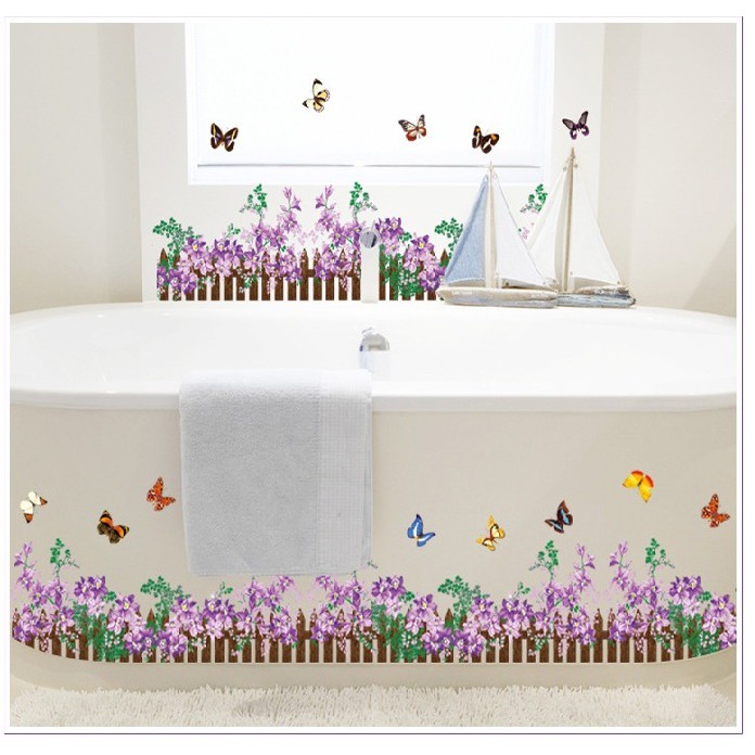 Decal dán chân tường 5m4 hoa cỏ đủ loại ( Chọn mẫu ) HCM