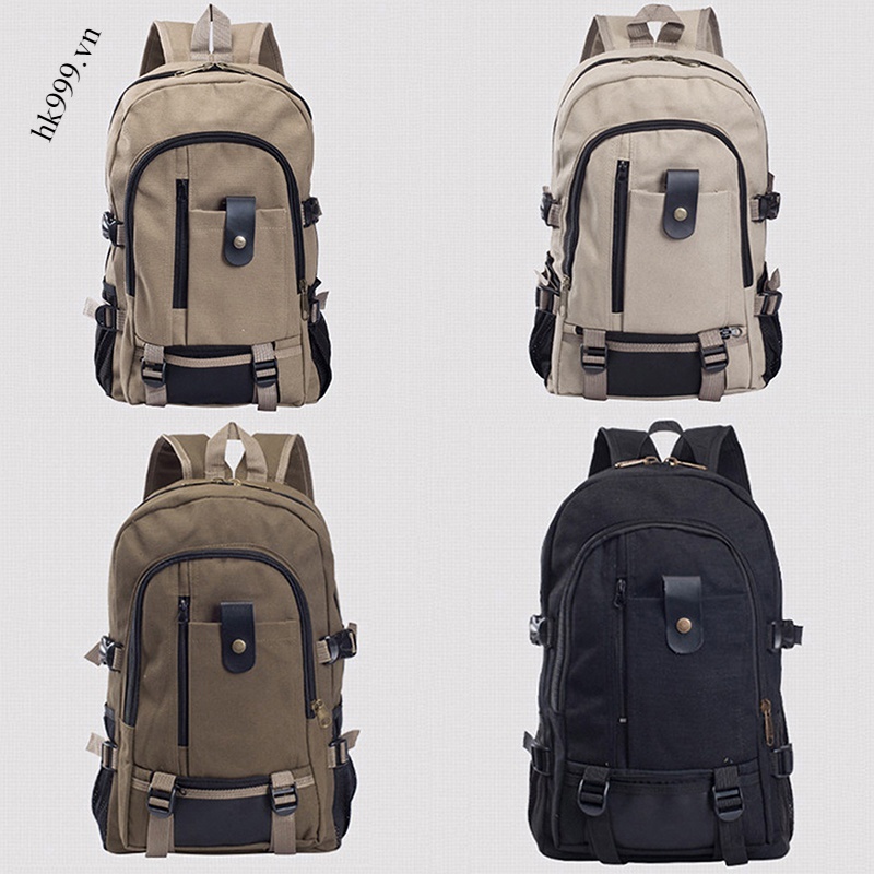 Balo du lịch vải canvas kích thước lớn phong cách retro cho nam