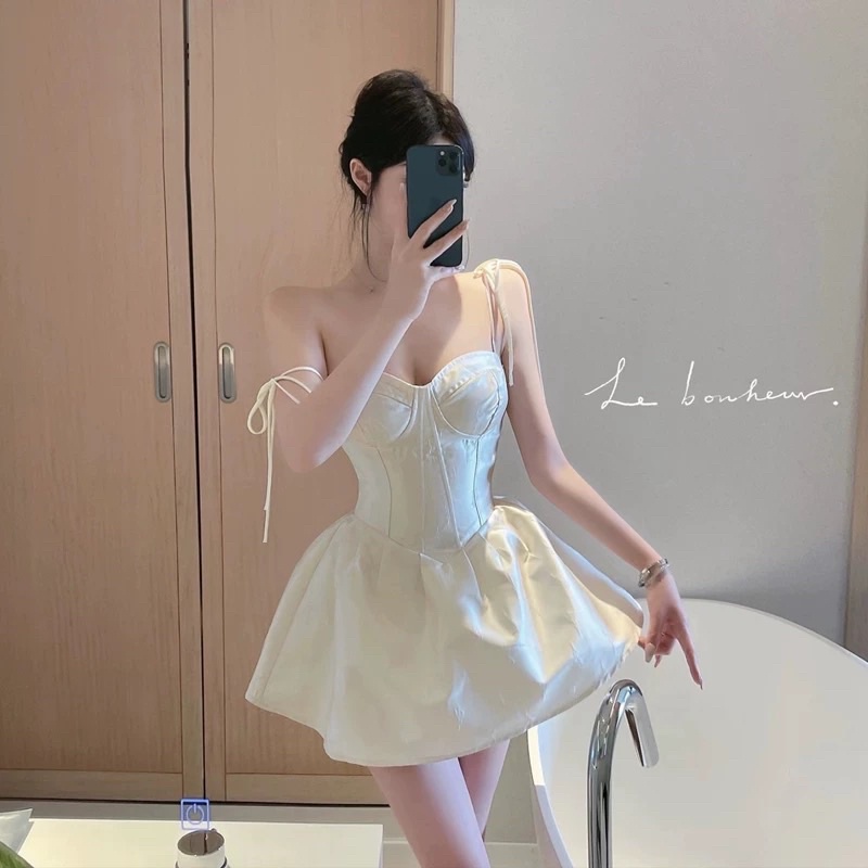 VÁY CÔNG CHÚA 2 DÂY TUTU CHẤT PHỒNG SIÊU SANG CHẢNH PHONG CÁCH ULZZANG GIRL