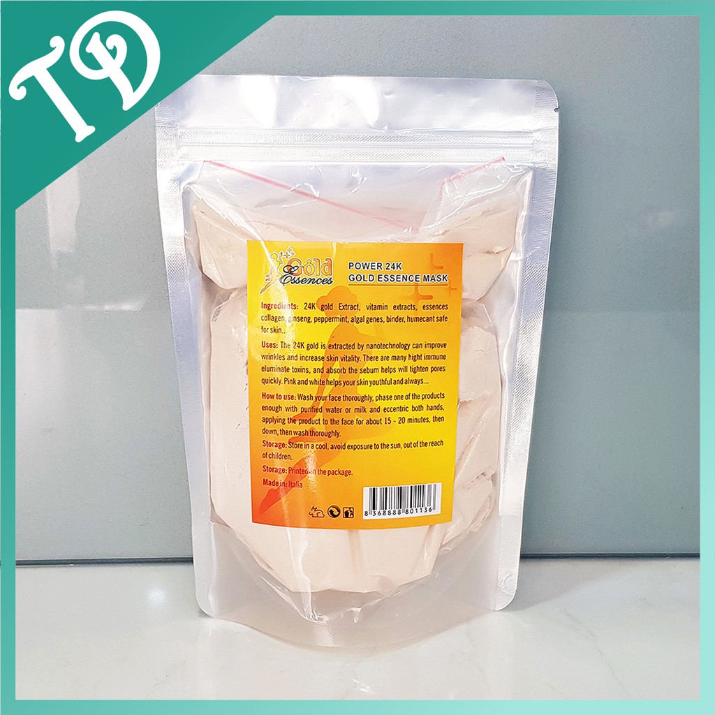 Bột collagen đắp mặt tinh chất Vàng 24k giúp da săn chắc, khỏe đẹp tự nhiên.