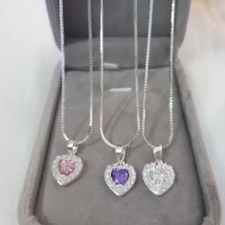 Dây chuyền bạc nữ mặt trái tim
