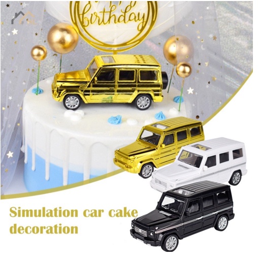 Xe Ô Tô Trang Trí Bánh Kem - Mạ Vàng