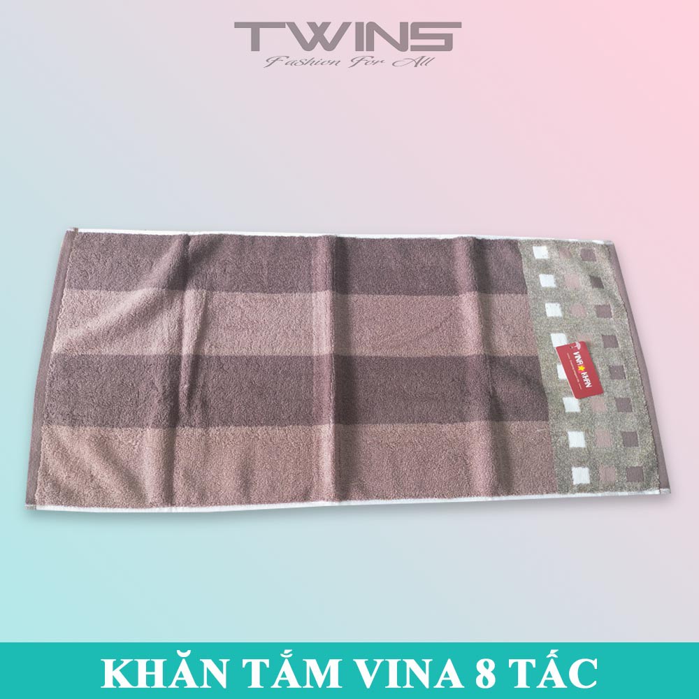 Khăn tắm cotton cao cấp đa năng Vina Khăn sọc 8 tấc thấm hút nước tốt bền màu không xù lông (shop giao màu ngẫu nhiên)