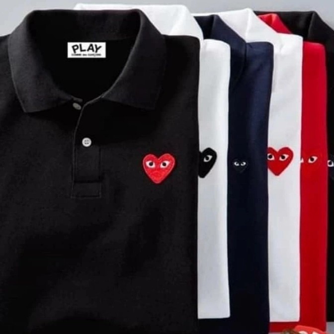 Áo Thun Polo Cổ Bẻ In Logo Cdg Comme Des Garcons Thời Trang Năng Động