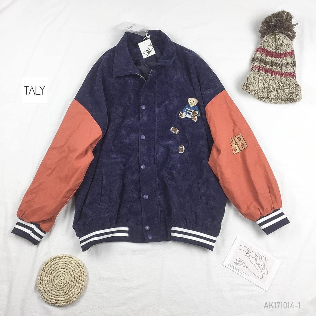 Áo khoác Jumber thêu gấu AK1047 | BigBuy360 - bigbuy360.vn