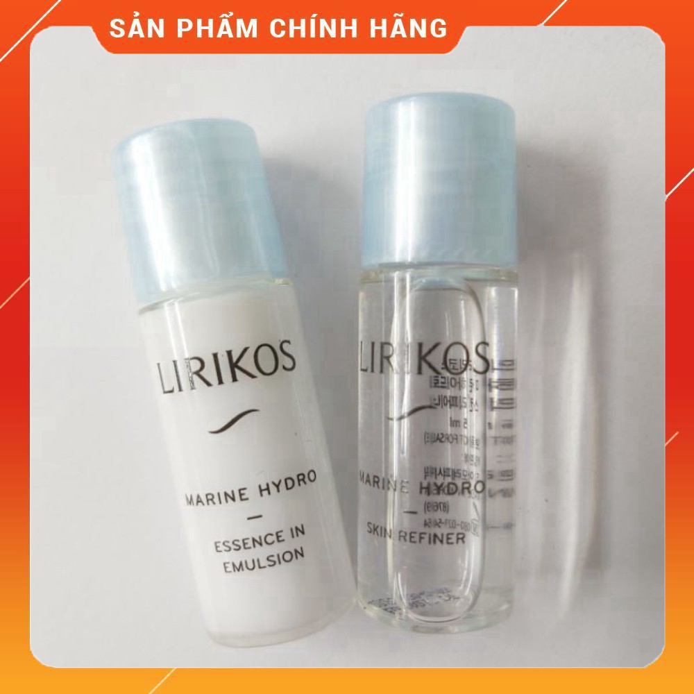 Cặp nước hoa hồng sữa dưỡng siêu cấp nước, làm sáng da và điều tiết dầu trên da LIRIKOS Marine Hydro 5ml.