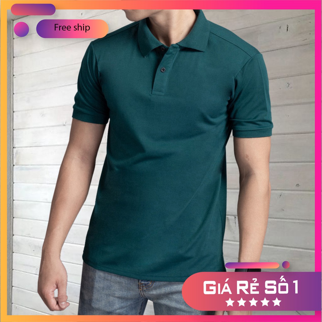 Áo Thun Polo Nam Cổ Bẻ (Rêu) Hot Trend Mẫu Mới