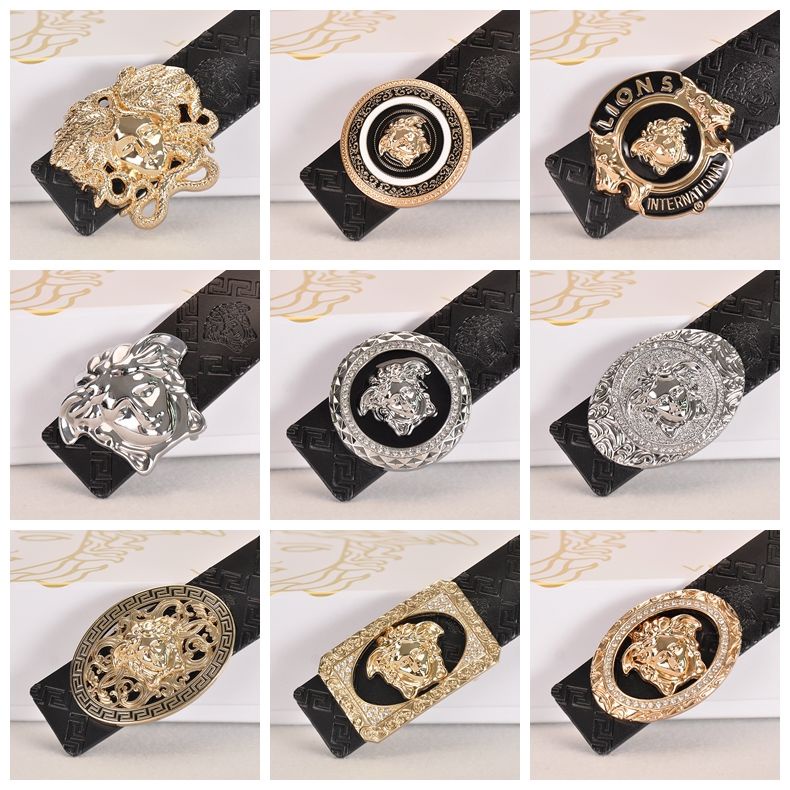 Thắt Lưng Versace Họa Tiết Sọc Caro Thời Trang Cho Nam